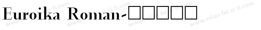 Euroika Roman字体转换